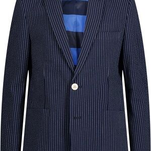 NWT - Boys Tommy Hilfiger Blue and White Pinstripe Blazer Modern Fit Size 14